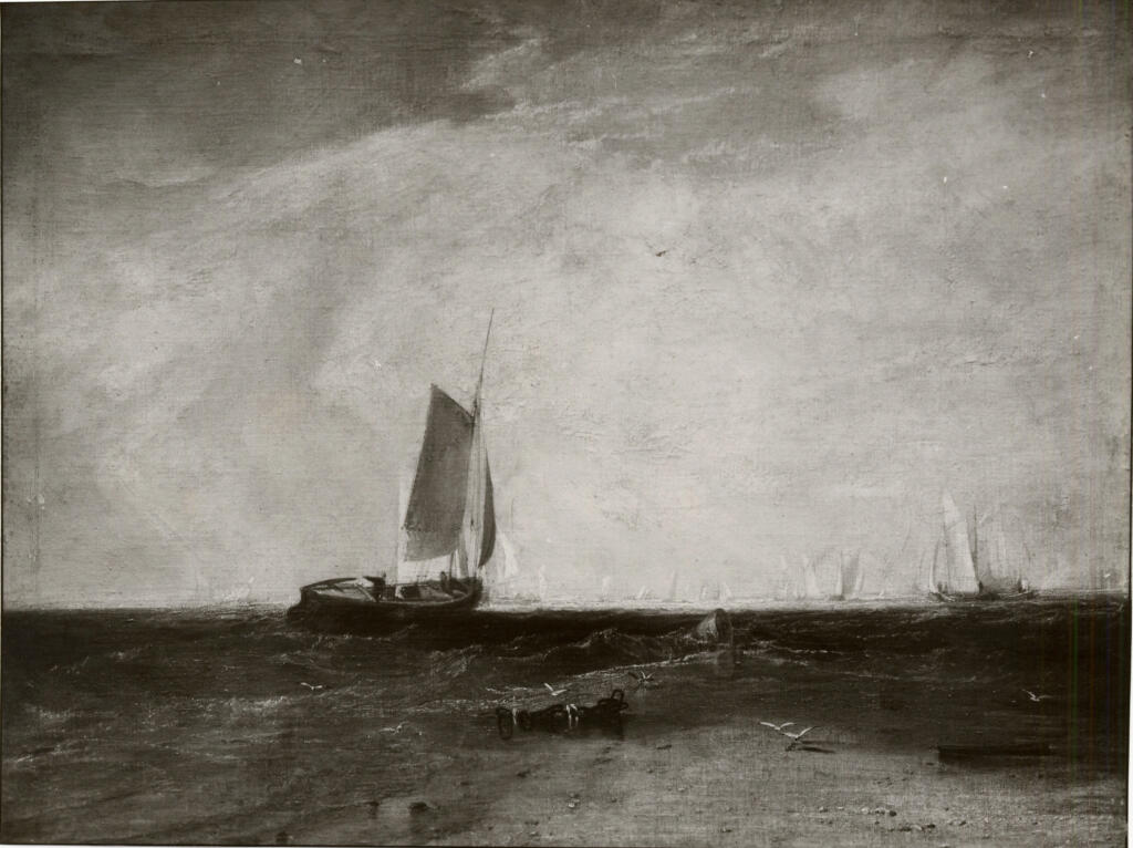 Turner, Joseph Mallord William , La spiaggia di Bligh presso Sheerness: barche da pesca