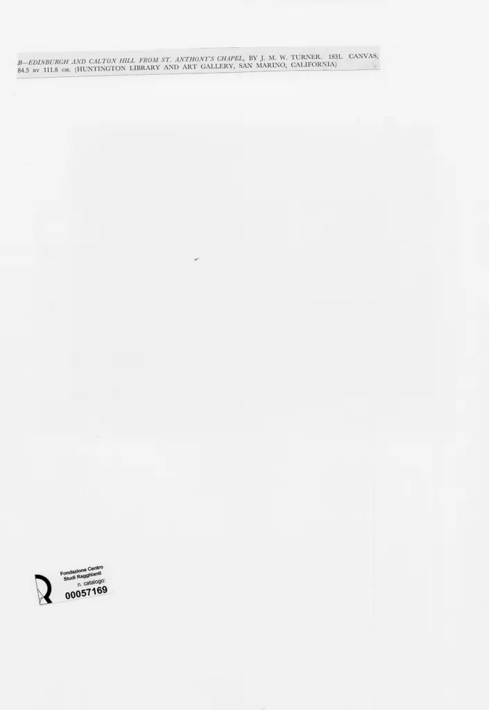 Anonimo , Turner, Joseph Mallord William - sec. XIX - Edinburgh and Calton Hill from St. Anthony's Chapel , retro