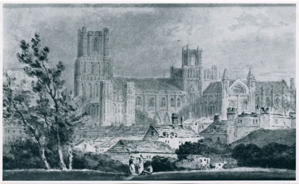 Anonimo , Turner, Joseph Mallord William - sec. XIX - A View of Ely Cathedral , fronte