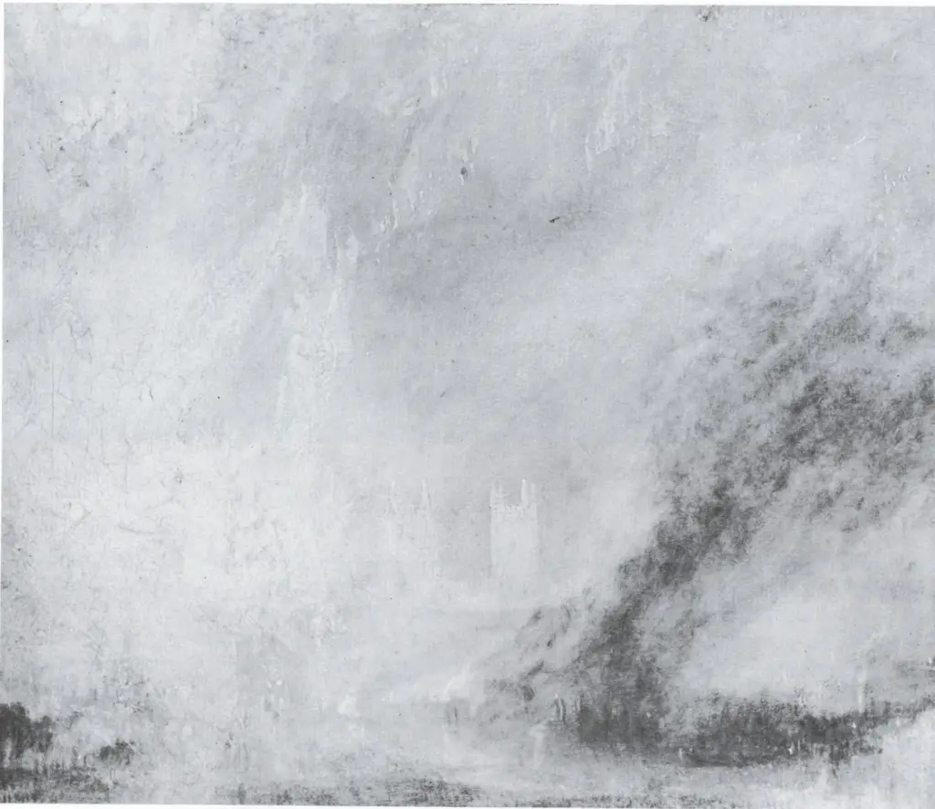 Anonimo , Turner, Joseph Mallord William - sec. XIX - L'incendio delle camere del Parlamento (particolare) , fronte