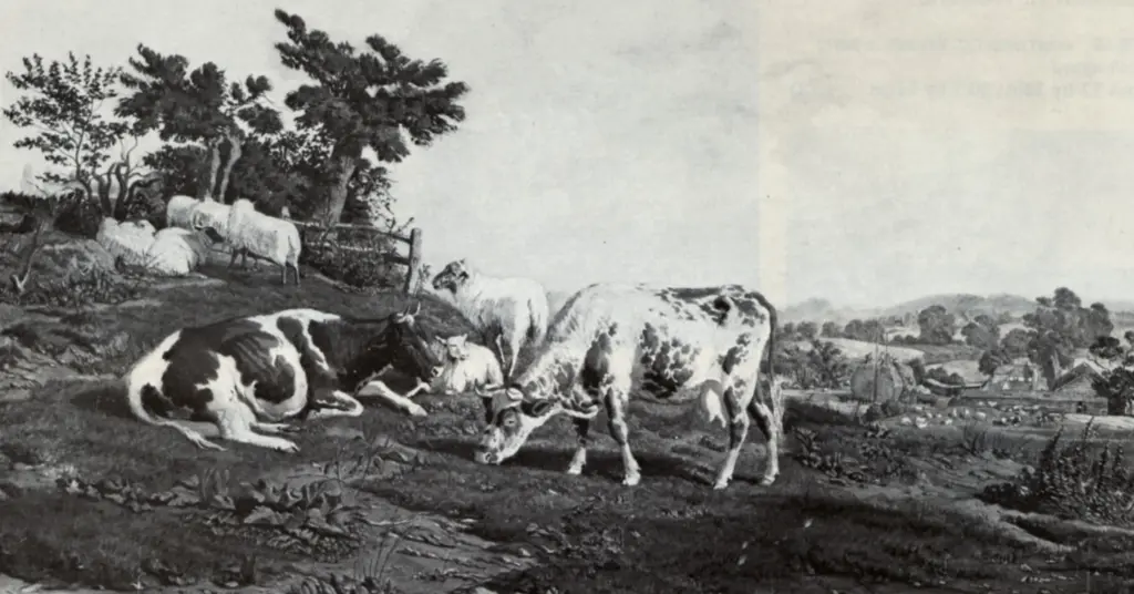 Anonimo , Williamson, Frederick - sec. XIX - A landscape with cattle , fronte