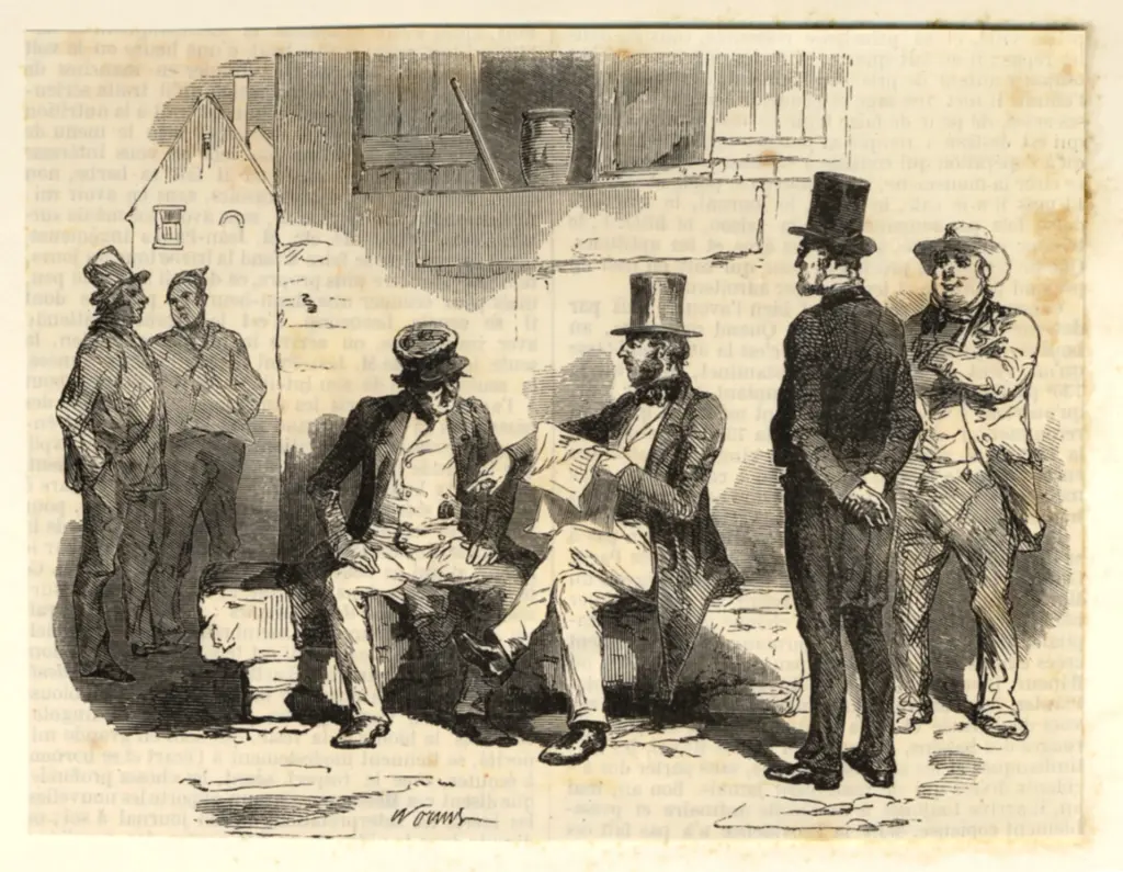 Wright, George - sec. XIX - Gruppo di persone , fronte