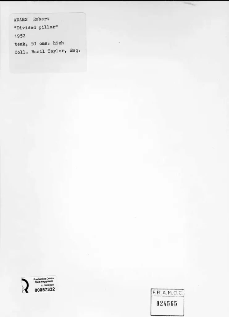 Anonimo , Adams, Robert - sec. XX - Divided pillar , retro