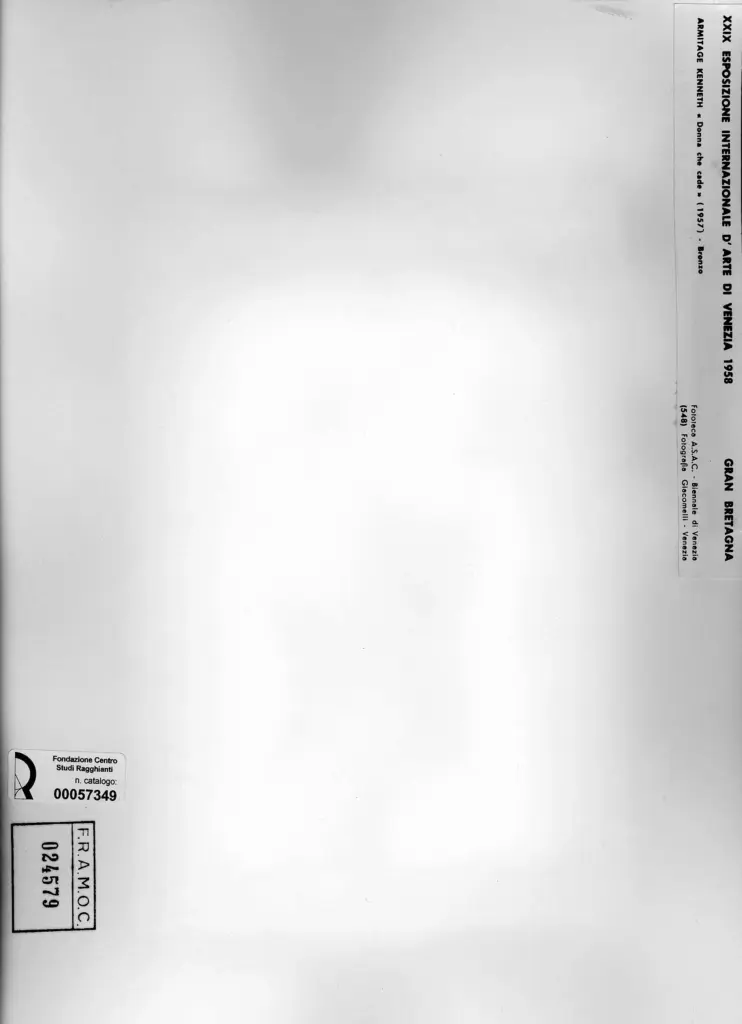 Giacomelli , Armitage, Kenneth - sec. XX - Donna che cade , retro