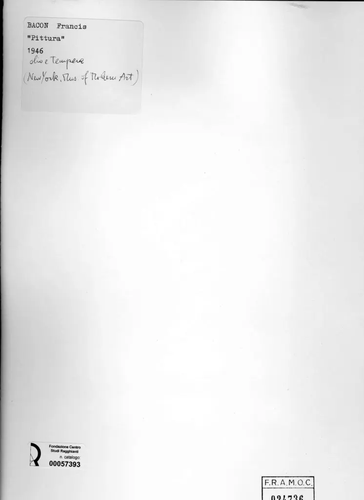 Anonimo , Bacon, Francis - sec. XX - Pittura , retro