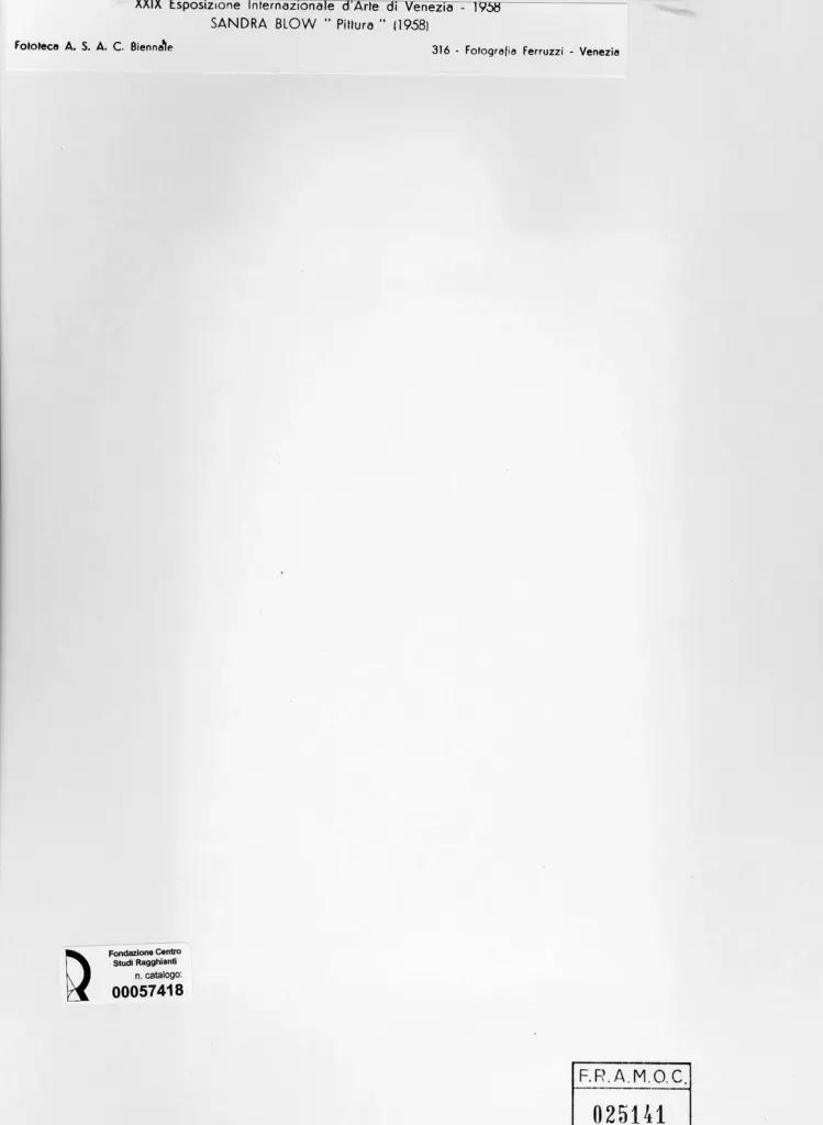 Fotografia Ferruzzi , Blow, Sandra - sec. XX - Pittura , retro