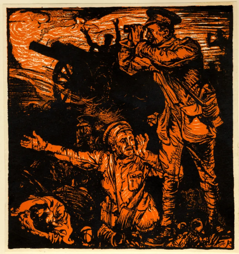 Brangwyn, Frank , Combattimento di neuwe Chapelle