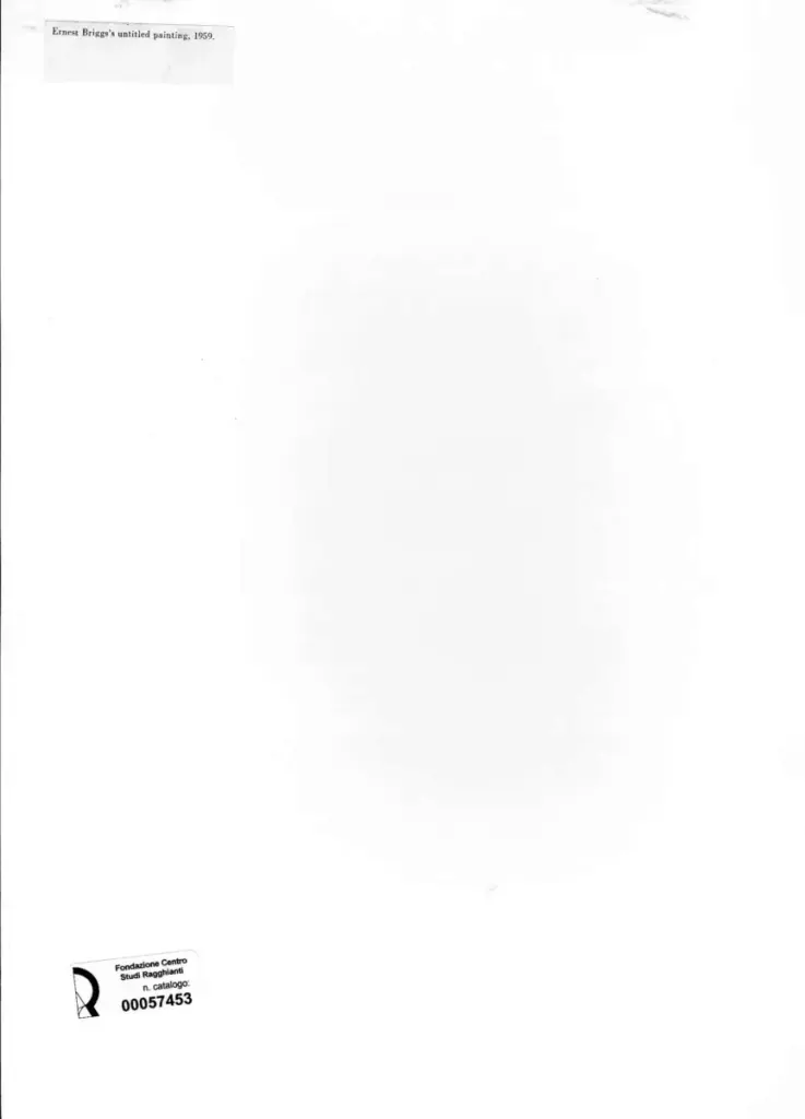 Anonimo , Briggs, Ernest - sec. XX - Rappresentazione astratta , retro