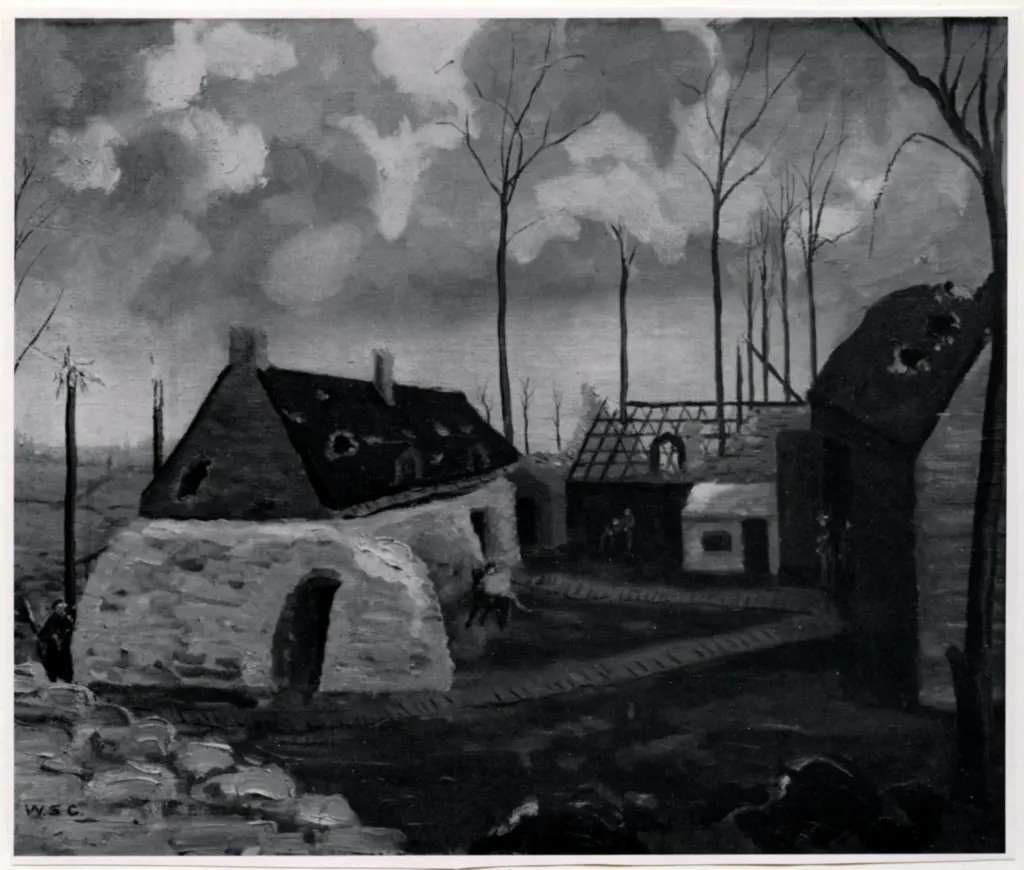 Anonimo , Churchill, Winston - sec. XX - Lawrence Farm, Ploegsteert , fronte