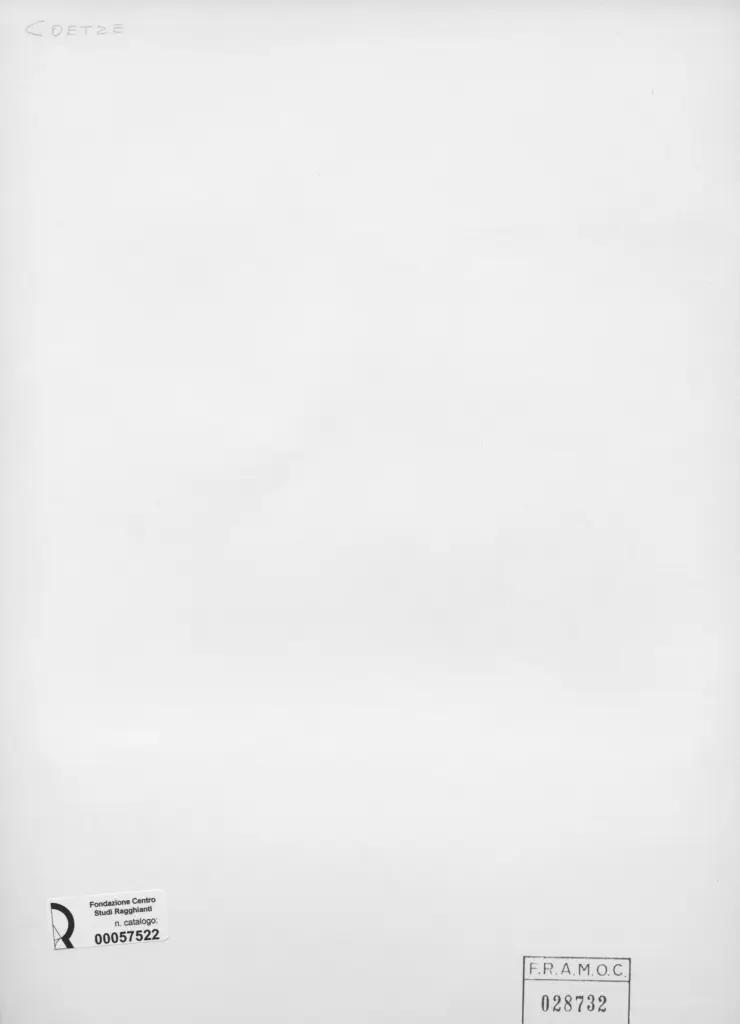 Anonimo , Coetze, Christo - sec. XX - Composizione astratta , retro