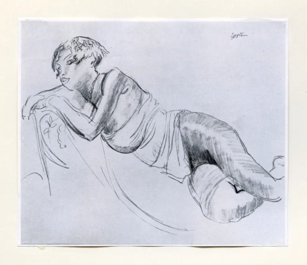 Anonimo , Epstein, Jacob - sec. XIX/ XX - A Recumbent Negress , fronte