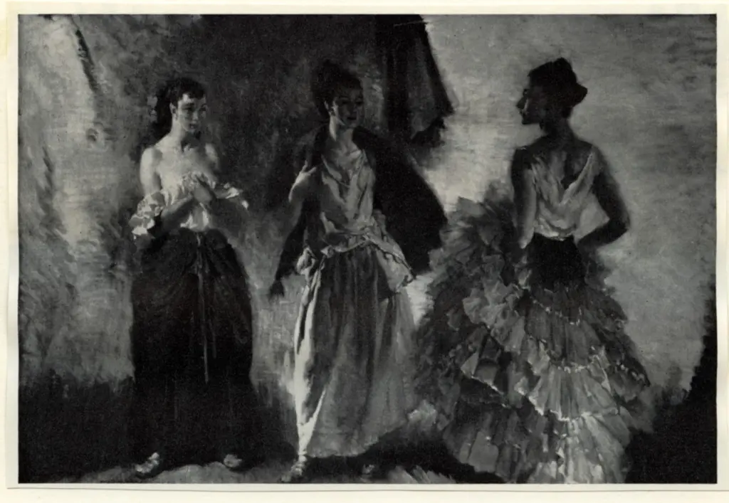 Flint, William Russell , Two models and a dancer