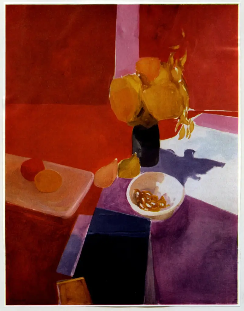 Anonimo , Fraser, Donald Hamilton - sec. XX - Red Still Life with Bowl of Cereal , fronte