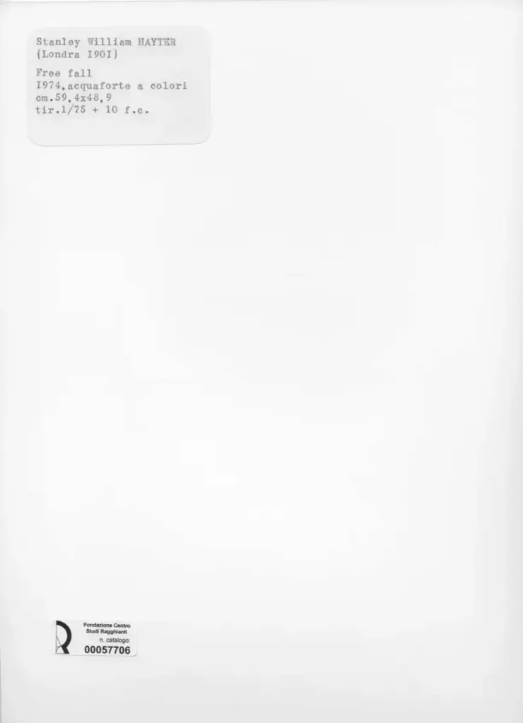 Anonimo , Hayter, S. William - sec. XX - Free Fall , retro