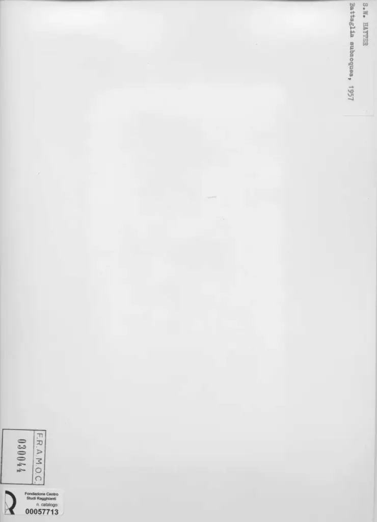 Anonimo , Hayter, S. William - sec. XX - Battaglia subacquea , retro