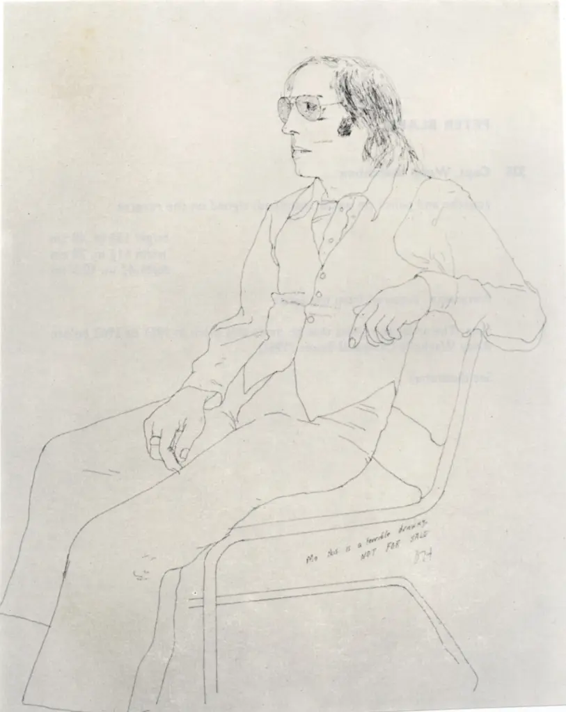 Anonimo , Hockney, David - sec. XX - Mo seated , fronte