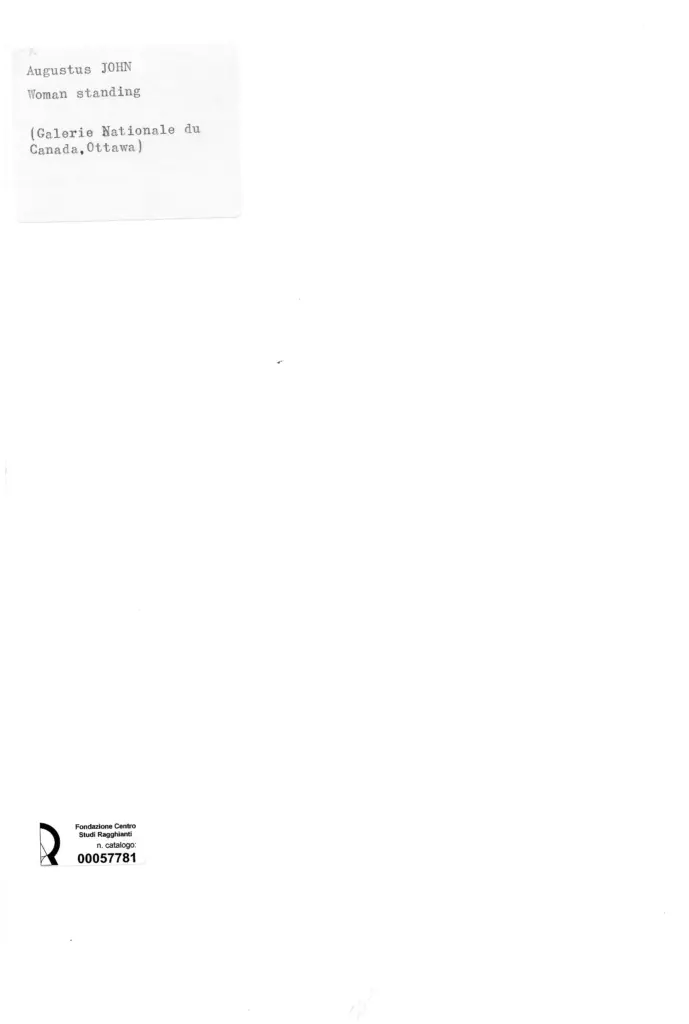 Anonimo , John, Augustus - sec. XX - Woman standing , retro