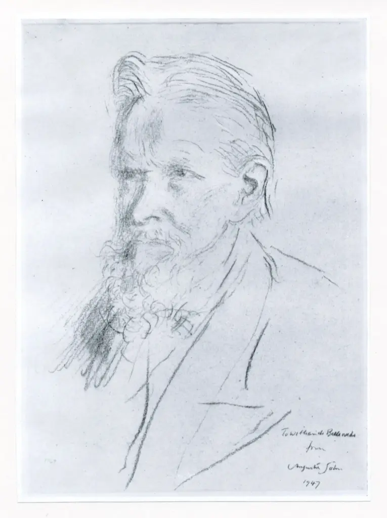 Anonimo , John, Augustus - sec. XX - Ritratto di Sir Frank Brangwyn , fronte