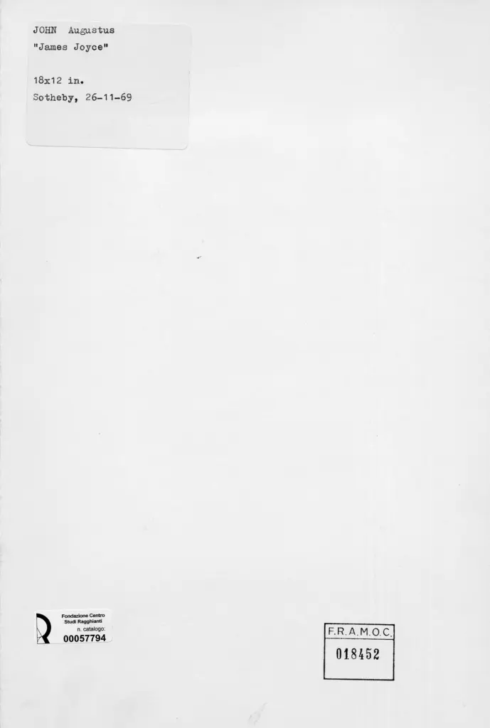 Anonimo , John, Augustus - sec. XX - James Joyce , retro