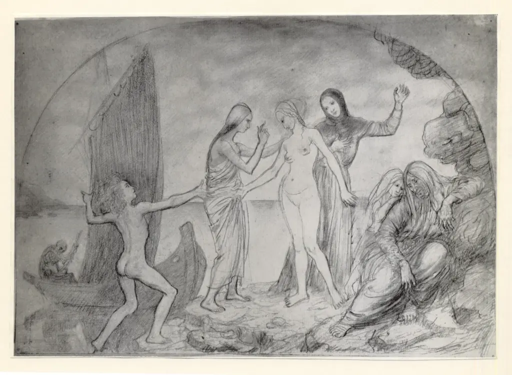 Anonimo , John, Augustus - sec. XX - Study for a Composition , fronte