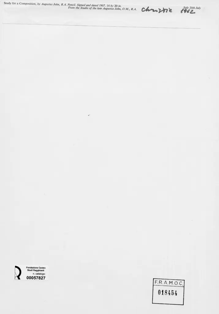 Anonimo , John, Augustus - sec. XX - Study for a Composition , retro
