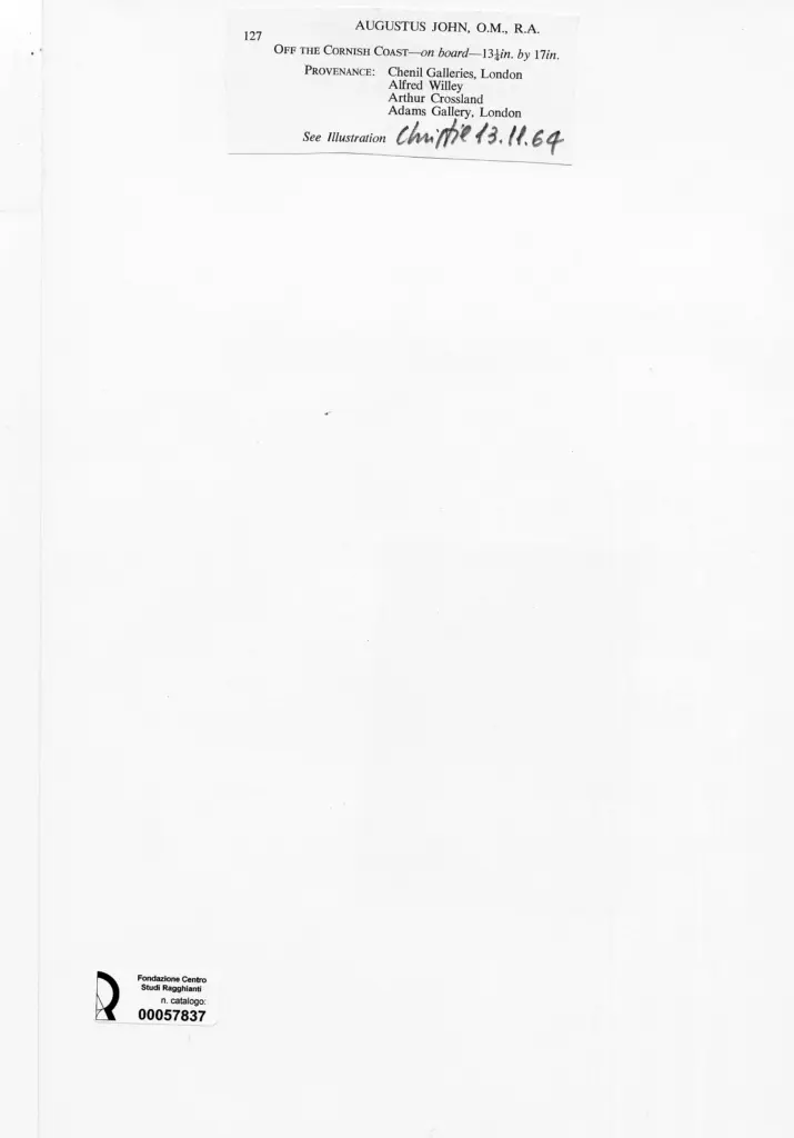 Anonimo , John, Augustus - sec. XX - Off the Cornish Coast , retro