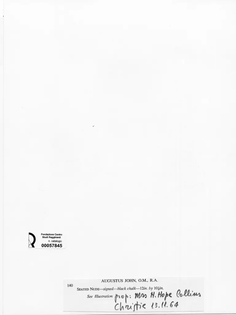 Anonimo , John, Augustus - sec. XX - Seated nude , retro