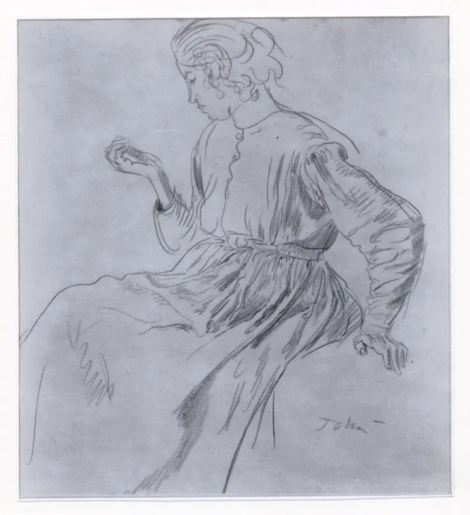 Anonimo , John, Augustus - sec. XX - Seated Woman , fronte