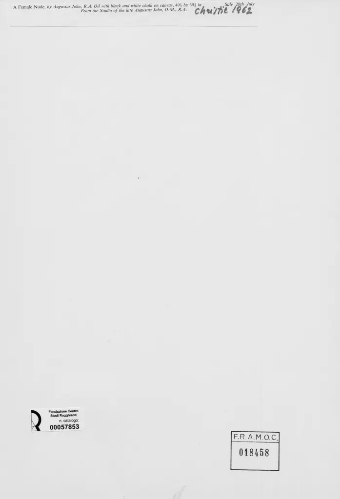 Anonimo , John, Augustus - sec. XX - Nudo femminile , retro