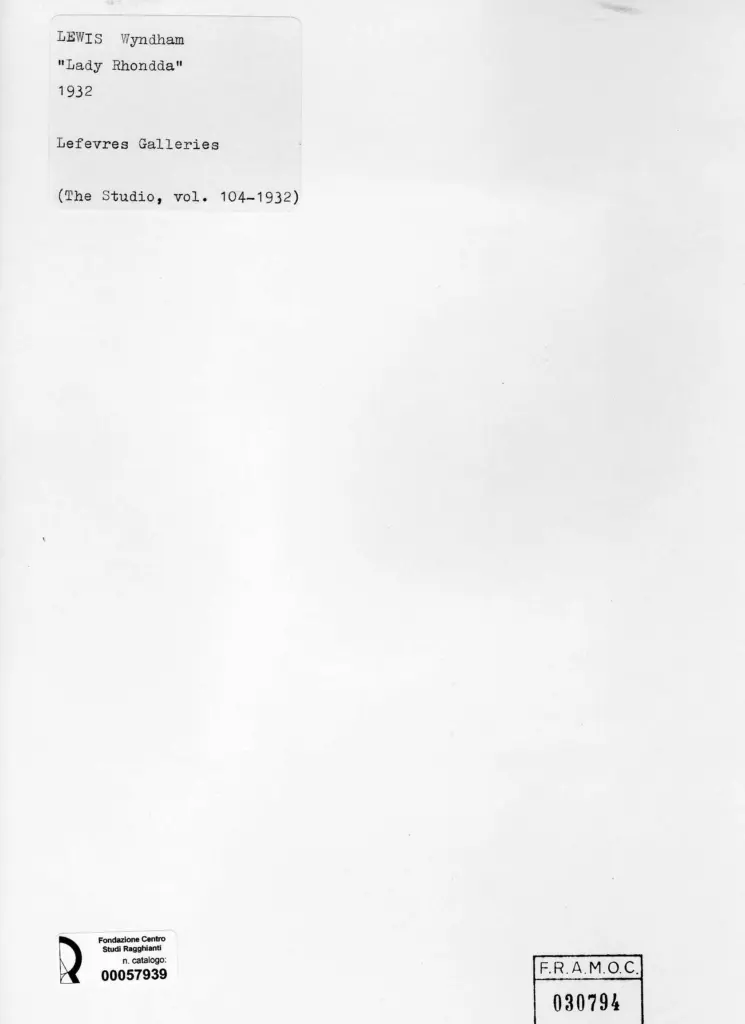 Lewis, Wyndham , retro