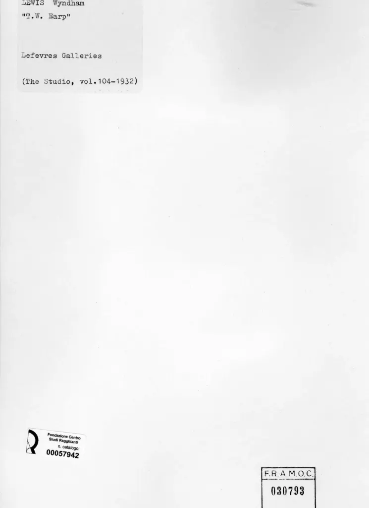 Lewis, Wyndham , retro