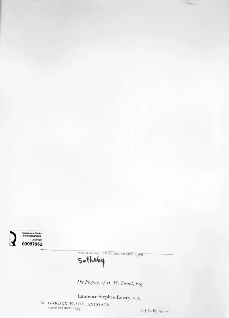 Lowry, Lawrence Stephen - sec. XX , retro