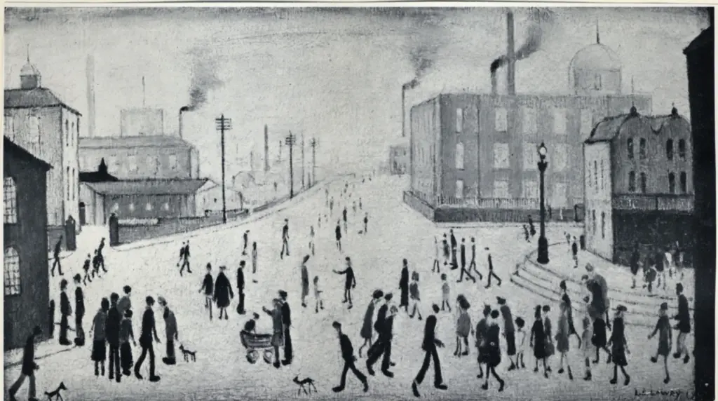 Lowry, Lawrence Stephen , Street scene