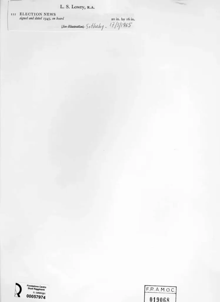 Lowry, Lawrence Stephen - sec. XX , retro