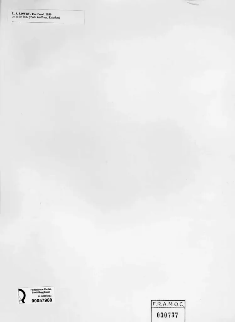 Anonimo , Lowry, Lawrence Stephen - sec. XX - The pond , retro