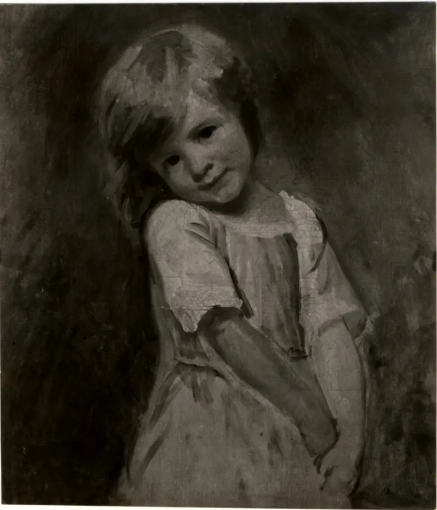 Anonimo , Merton, Owen - sec. XIX/ XX - Ritratto di bambina con vestito bianco , fronte