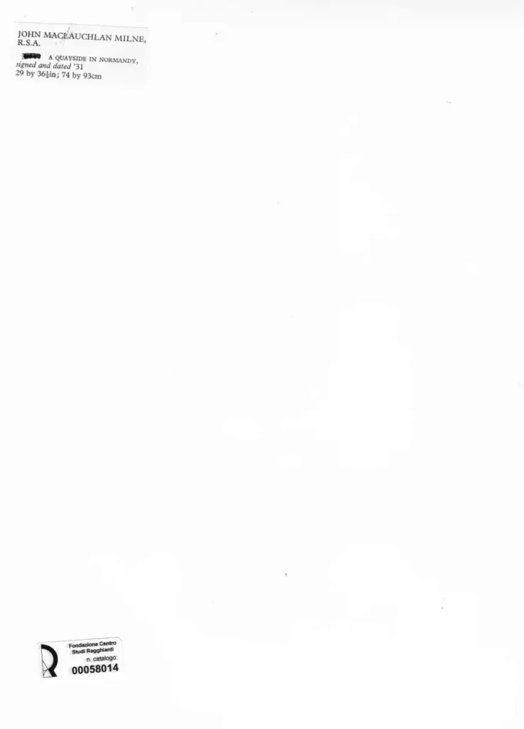 Anonimo , Maclauchlan Milne, John - sec. XX - A Quayside in Normandy , retro