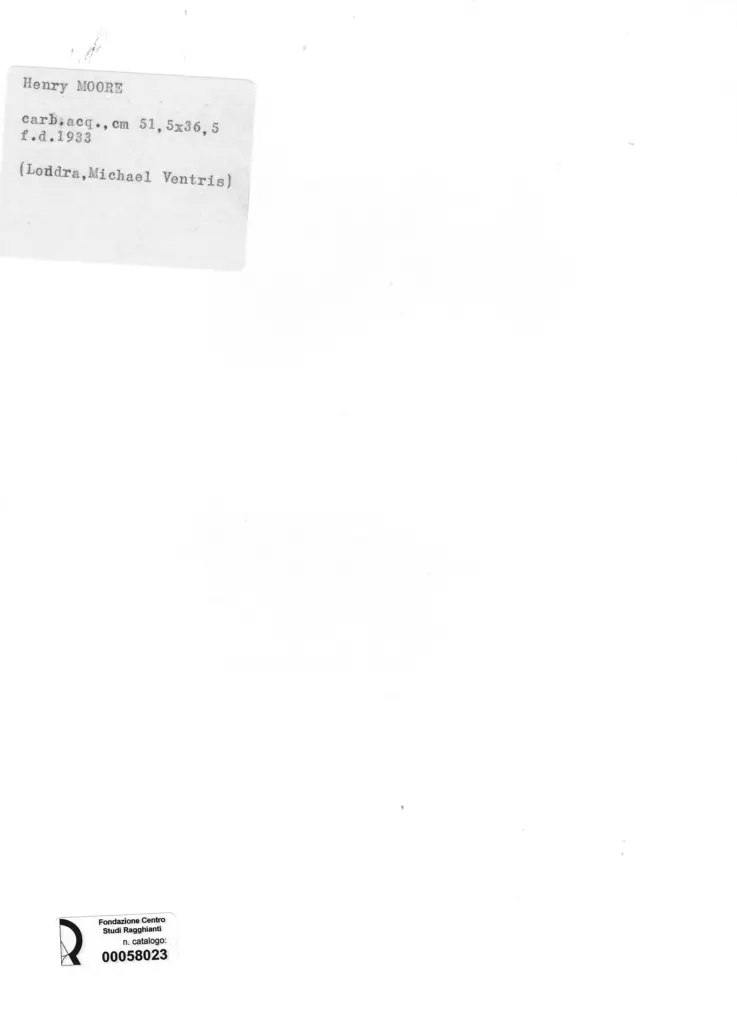 Anonimo , Moore, Henry - sec. XX , retro