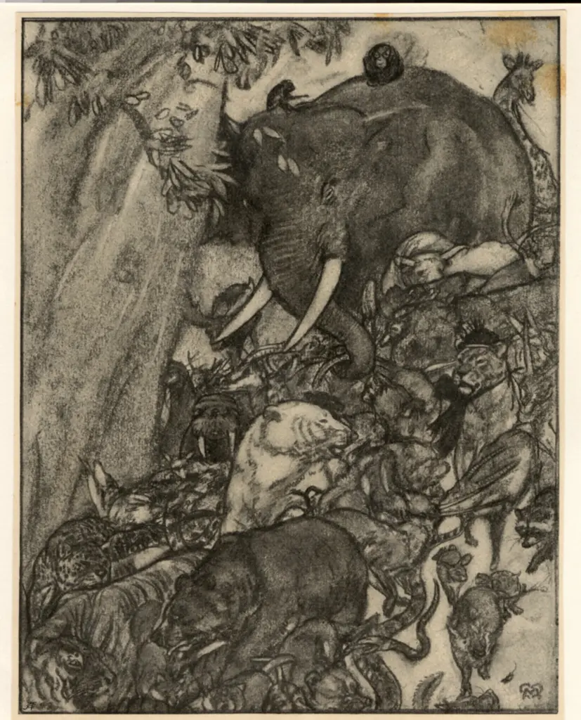 Anonimo , Moore-Park, Carton - sec. XX - The Pageant of the Beasts , fronte