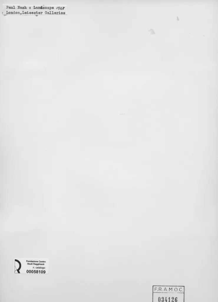 Anonimo , Nash, Paul - sec. XX , retro