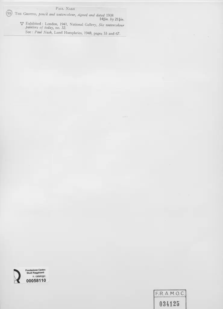 Anonimo , Nash, Paul - sec. XX , retro