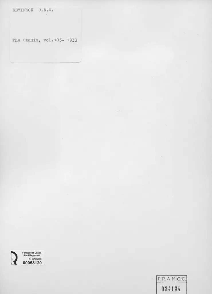 Anonimo , Nevinson, C.R.W. - - , retro