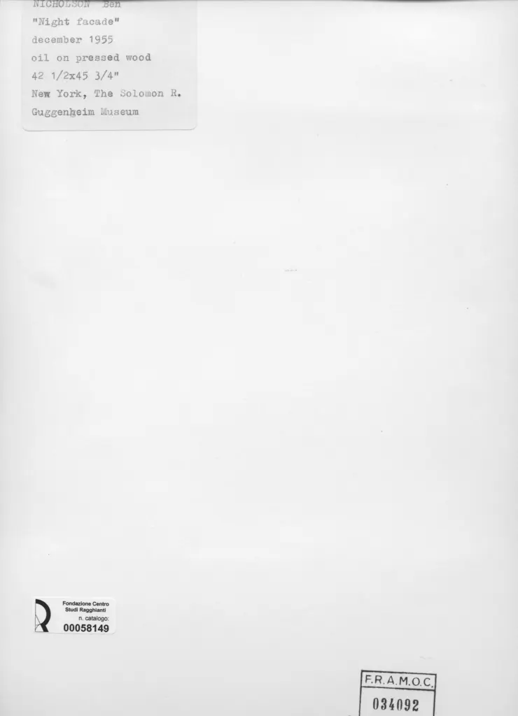 Anonimo , Nicholson, Ben - sec. XX - Night facade , retro