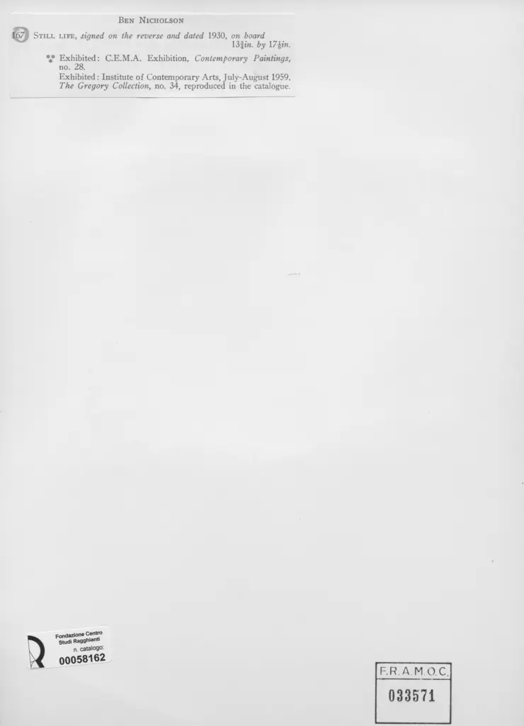 Anonimo , Nicholson, Ben - sec. XX , retro