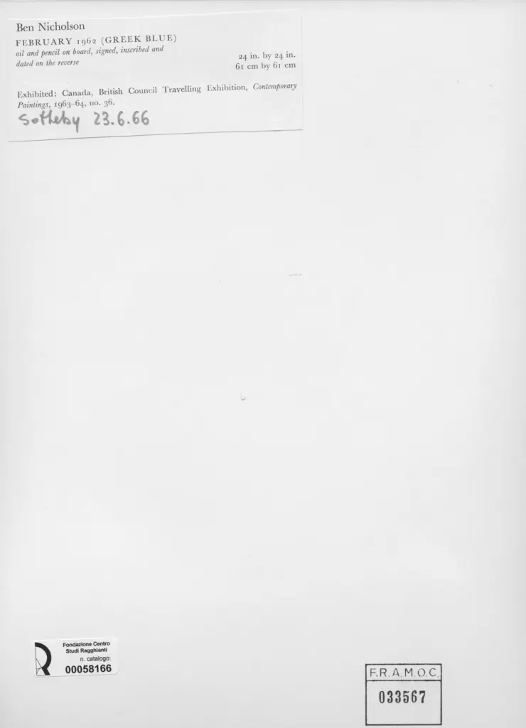 Anonimo , Nicholson, Ben - sec. XX - Greek Blue , retro