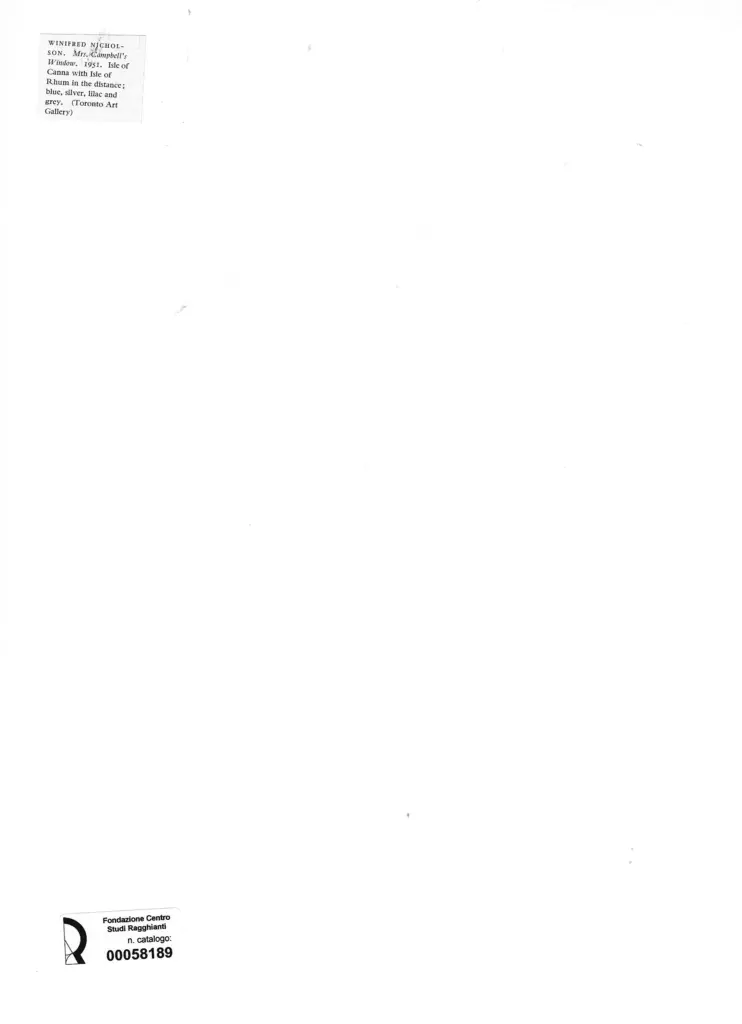 Anonimo , Nicholson, Winifred - sec. XX - Mrs. Campbell's Window , retro