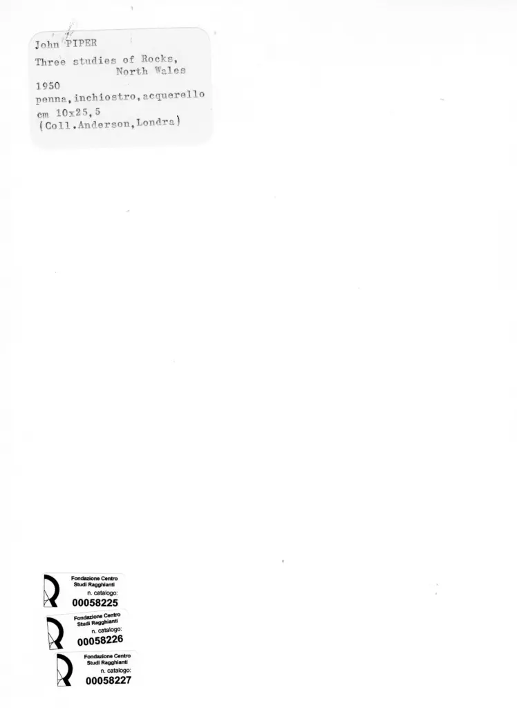 Anonimo , Piper, John - sec. XX , retro