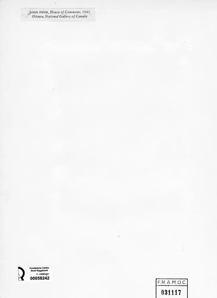 Anonimo , Piper, John - sec. XX - House of Commons , retro