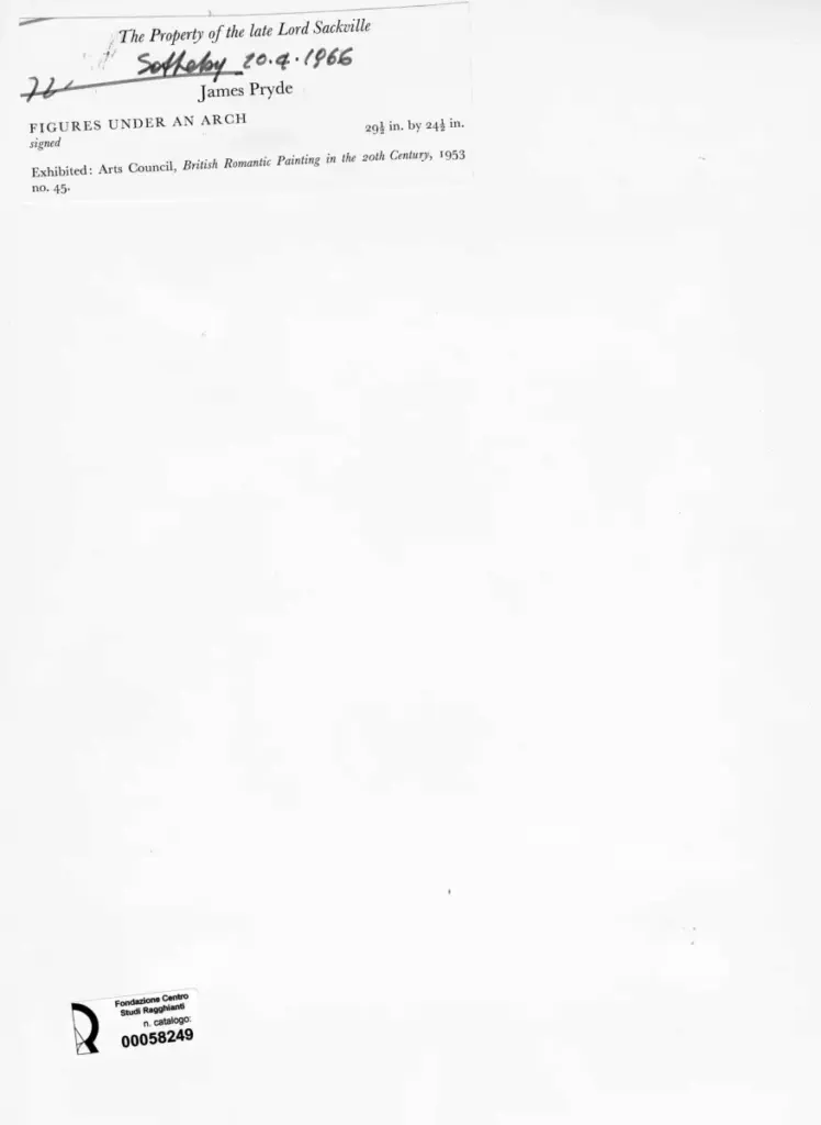 Anonimo , Pryde, James - sec. XIX/ XX - Figures under an arch , retro