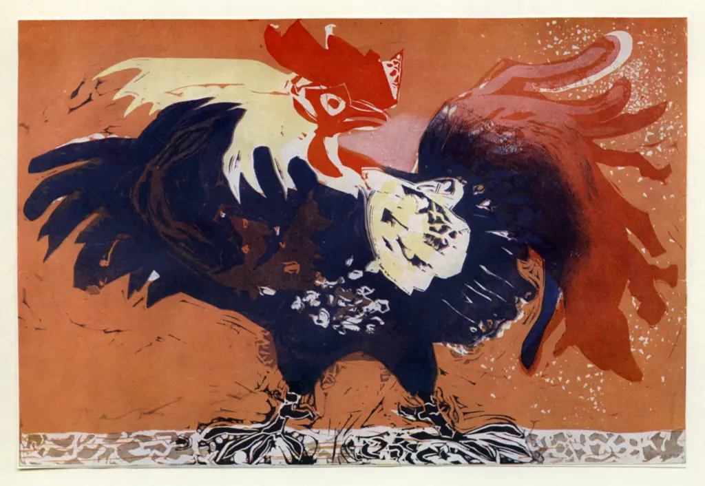 Rothenstein, Michael , Cockerel turning round -